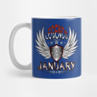 Legends Are Born In January Mug